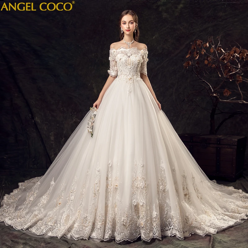 vestido de Novia материнство, Свадебные платья бальное платье Кружева аппликации свадебные платья, платья невесты vestido de casamento плюс размер