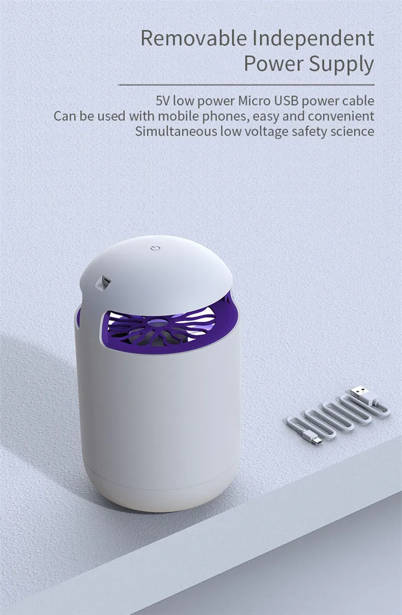 Mrosaa New High Quality Anti Mosquito Lamps UV Night Lights USB Electric Photocatalyst Mosquitoes Repellent Insects Killer Lamps