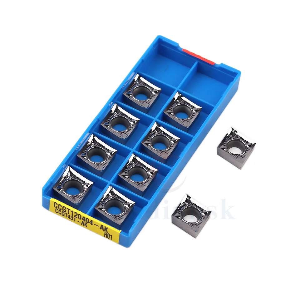 

CCGT120402 CCGT120404 CCGT120408 AK H01 Carbide Inserts CNC Lathe Cutter Aluminum Copper Machine turning tool metal lathe tools