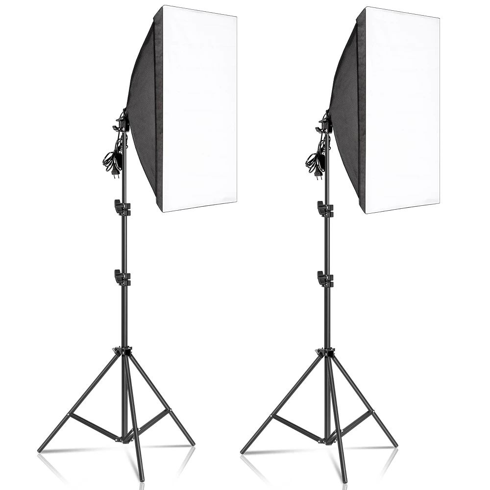 50x70cm Photography Softbox Lighting Kits Professional Continuous Light