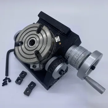 

100mm 4" 4inch Adjustable angle 0-90 degree tilting rotary table Indexing Plate Horizontal Vertical For Milling Drilling Machine