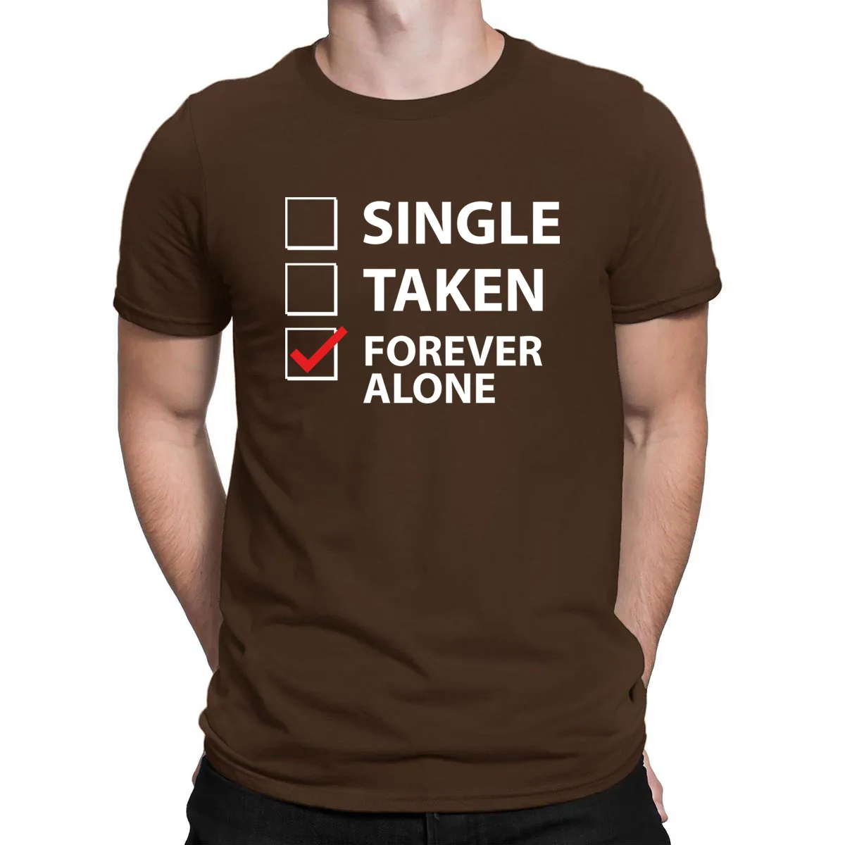 Одиночная футболка Take Forever Alone, хлопковая винтажная дизайнерская весенне-осенняя футболка для мужчин, стильная футболка с юмором, Anlarach