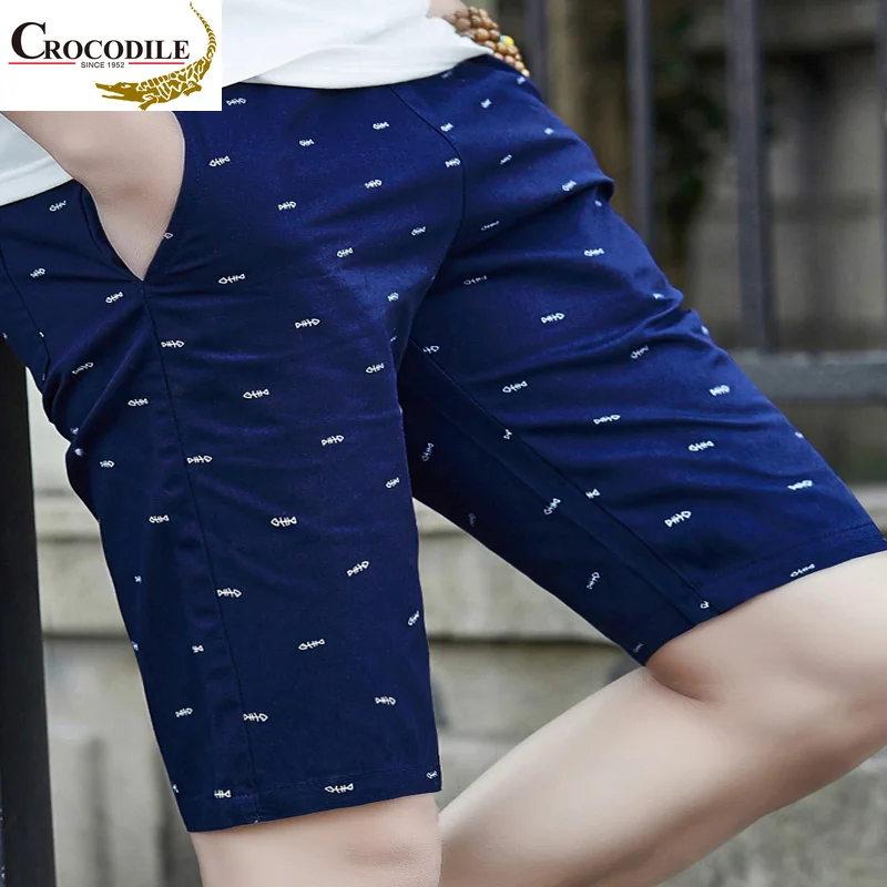 Pantalones cortos de chándal de marca de cocodrilo para hombre, pantalón corto informal de algodón, 5 colores