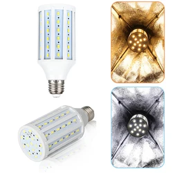 LED High Bright Photography Corn Lighting Bulbs E27 Base White Yellow Light For Softbox Photographic Photo Video Studio