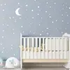 Star moon combination wall sticker for kids baby rooms bedroom background home decoration wallpaper DIY decals nursery stickers ► Photo 1/6