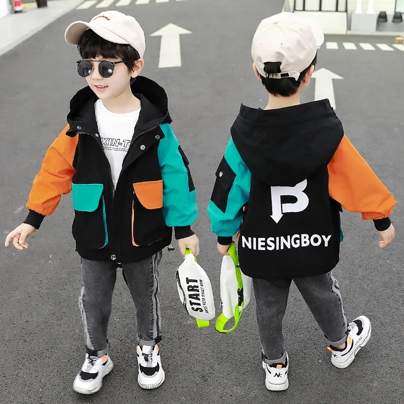 

Childrenswear BOY'S Coat Spring Clothing 2020 New Style Western Style Casual Children Thin Spring And Autumn Tops Raincoat Jacke