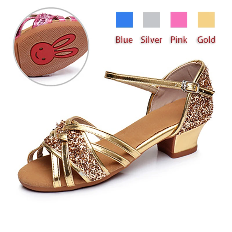 Child Dance Shoe For Girls/Kids/Women Ballroom Latin Shoe Ladies Modern Tango Salsa Sandals Dancing 3.5CM Low Heel dance shoes