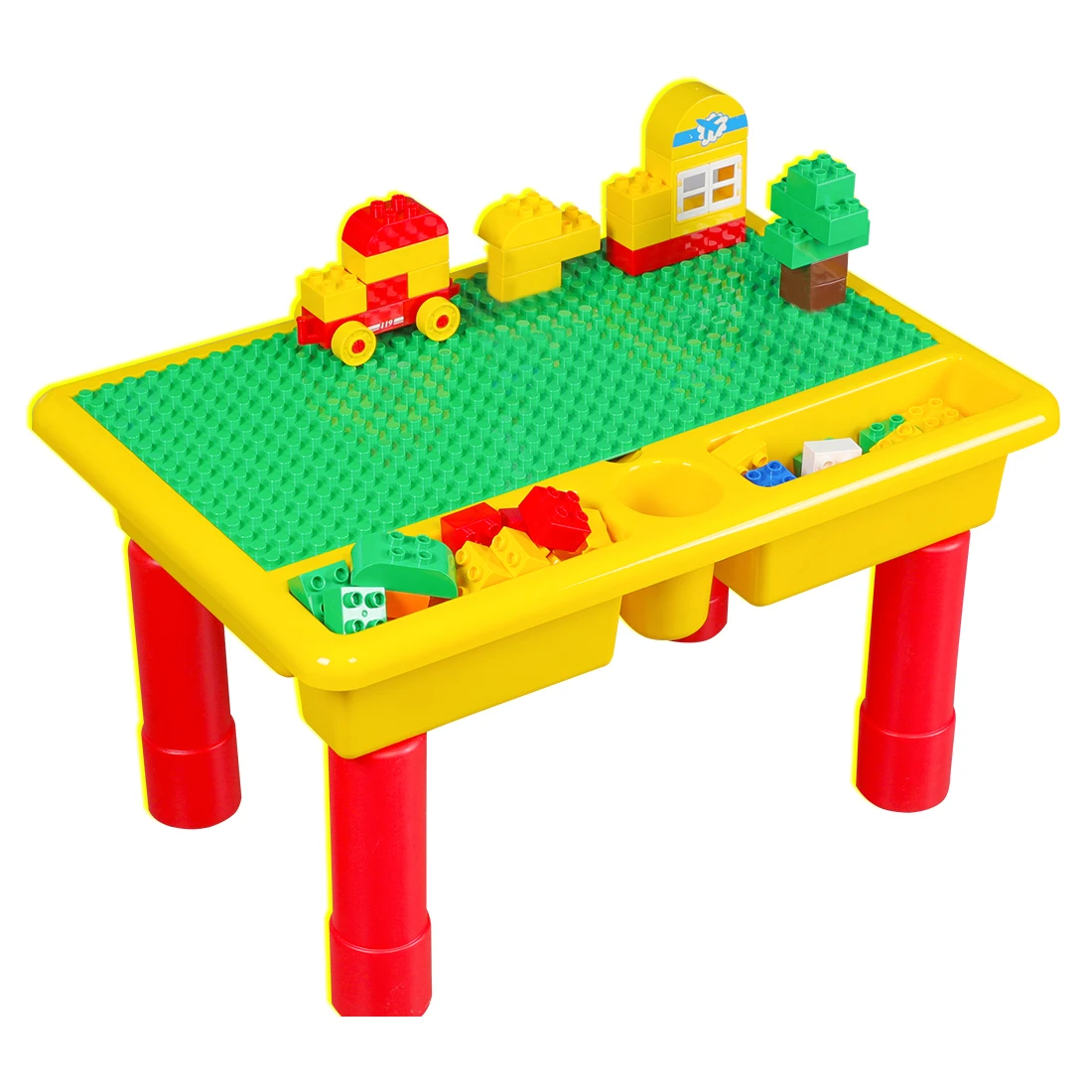  Children Large Particles Multi-Functional Portable Table Building Blocks Study Table Early Educatio
