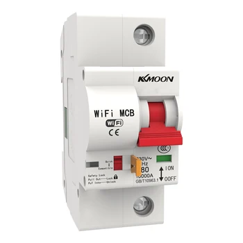 

220V/110V 1P WiFi Intelligent Circuit Breaker with Energy Monitoring and Meter Function Works with Alexa and Google Home