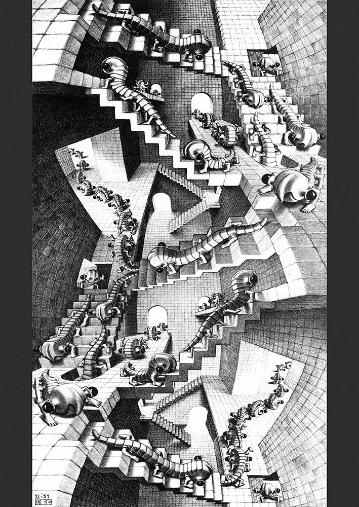 M.C. Escher House Of Scale Art Print Poster Dipinti Ad Olio Su Tela Per La Decorazione Domestica Wall Art