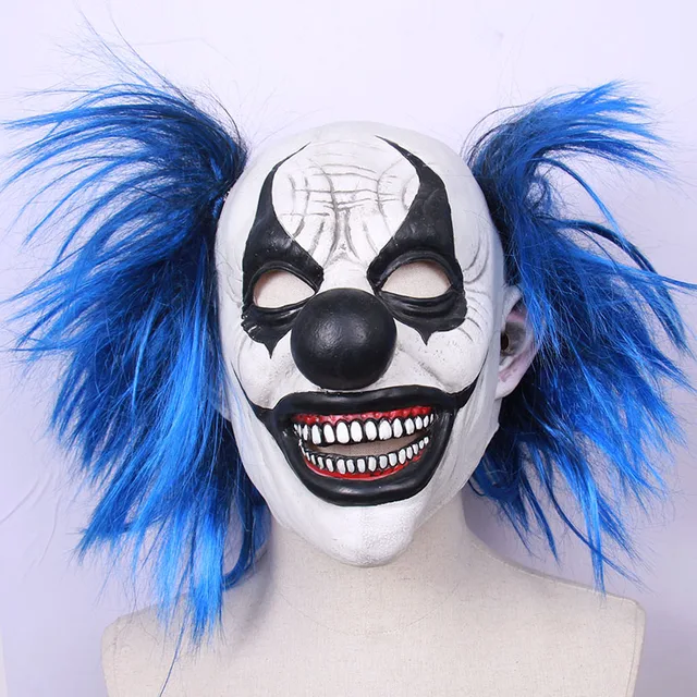 Máscara De Payaso De Látex Para Halloween, Cosplay De Caballero Murciélago, Máscaras De Joker Aterradoras De Terror Con Peluca De Pelo Verde, Accorios De Disfraz De Juego De Rol Para Fita