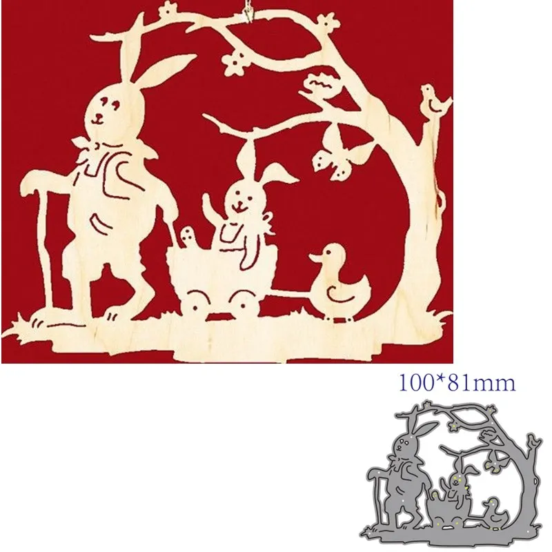 

Metal Cutting Dies Cut Mold Easter bunny Decoration Scrapbook Paper Craft Knife Mould Blade Punch Stencils