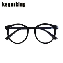 Новинка, прозрачная оправа для очков, женская модная хипстерская Ретро маленькая круглая оправа, желеобразная цветная плоская зеркальная оправа для близоруких очков