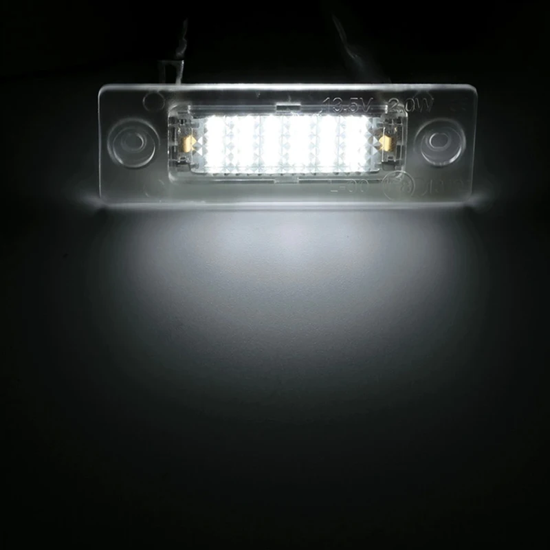 2Pcs No Error LED Number License Plate Lights Lamp Car Accessories For VW Golf J