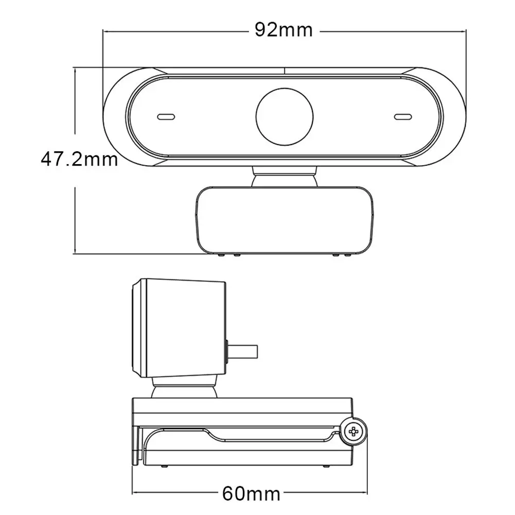 Rotatable para Transmissão ao Vivo Entrega Rápida Mini Computador Webcam Anti-peeping Câmera Ajustável Vídeo Conferência Trabalho 1080 p hd - Imagem 6