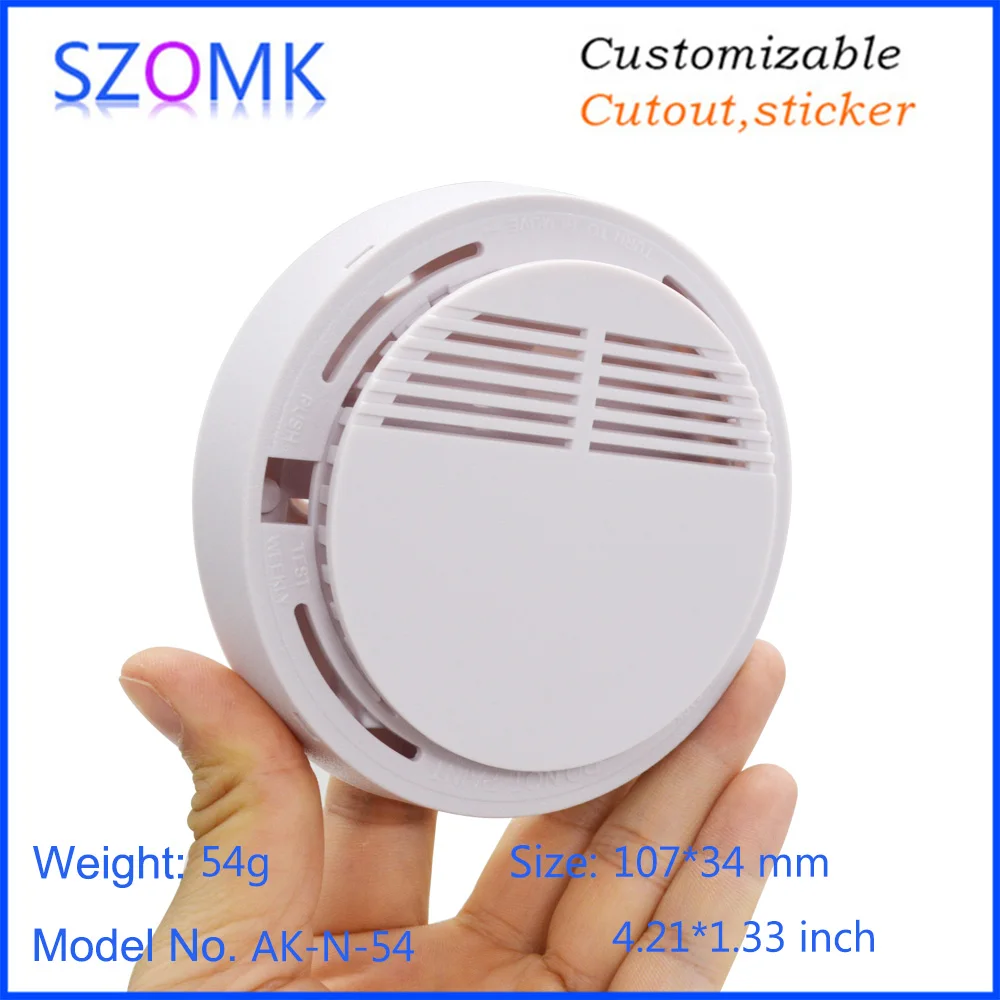 

4 pcs/lots High quality 107X34mm abs plastic smoke detector voice operated project enclosure manufacture