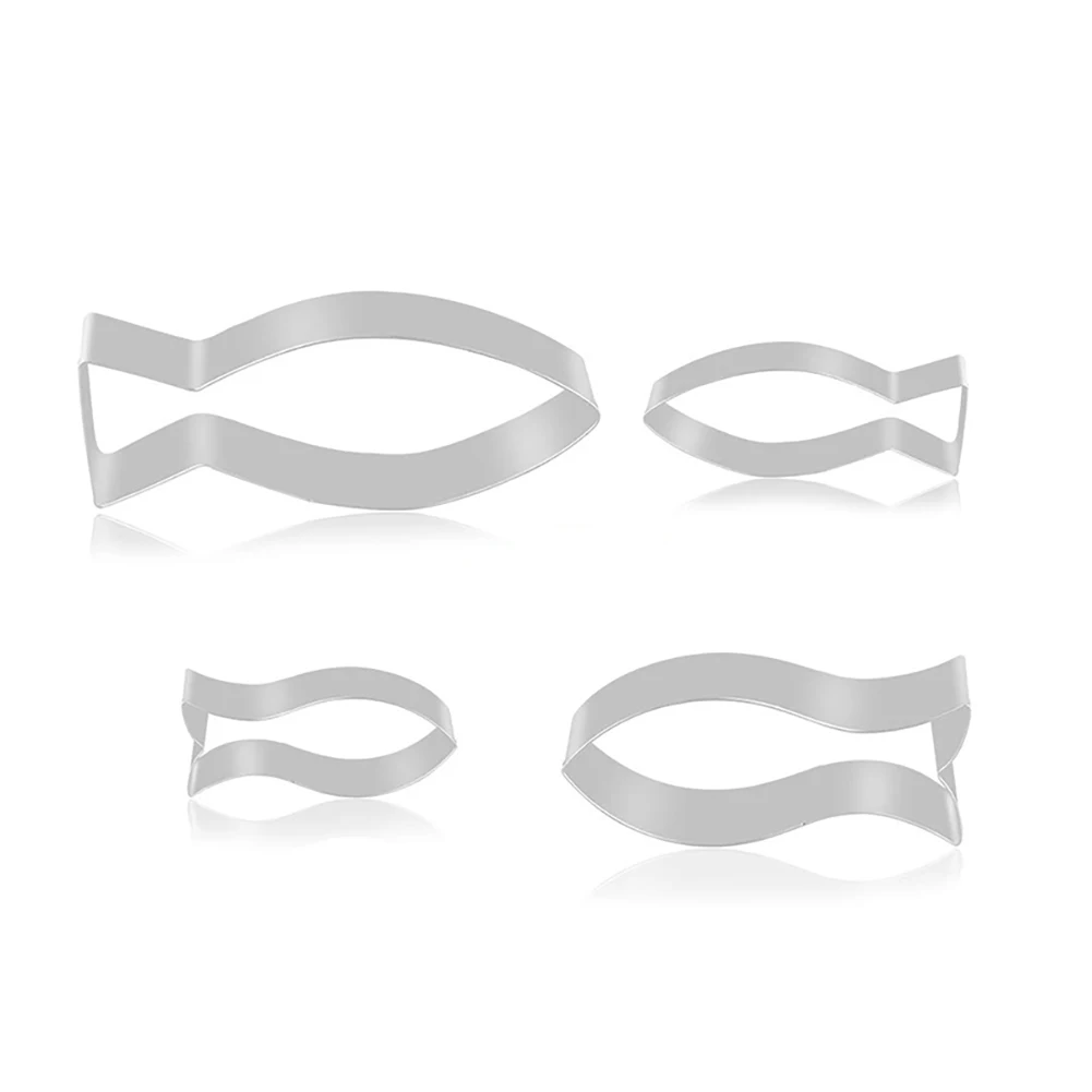 

4PCS Set Small Fish Biscuit Mold Stainless Steel Kitchen Accessories Tools Fish Design Baking Mould