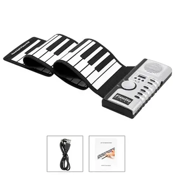 

61 Keys Dual-power support Roll Up Piano Built-in Speaker for Kids Adults