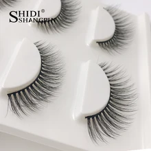 SHIDISHANGPIN 3 пары норковые ресницы натуральные длинные 3d ресницы 1 коробка 3d норковые ресницы ручной работы накладные ресницы X6-15