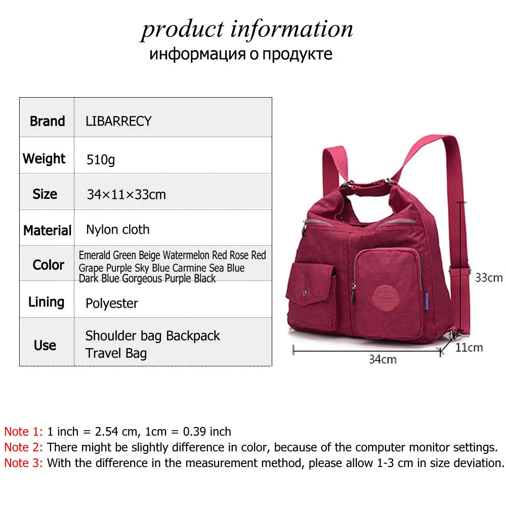 Multifunctional Women Shoulder Bags Nylon Ladies Crossbody bag Women's Travel Bag women handbags,crossbody bags