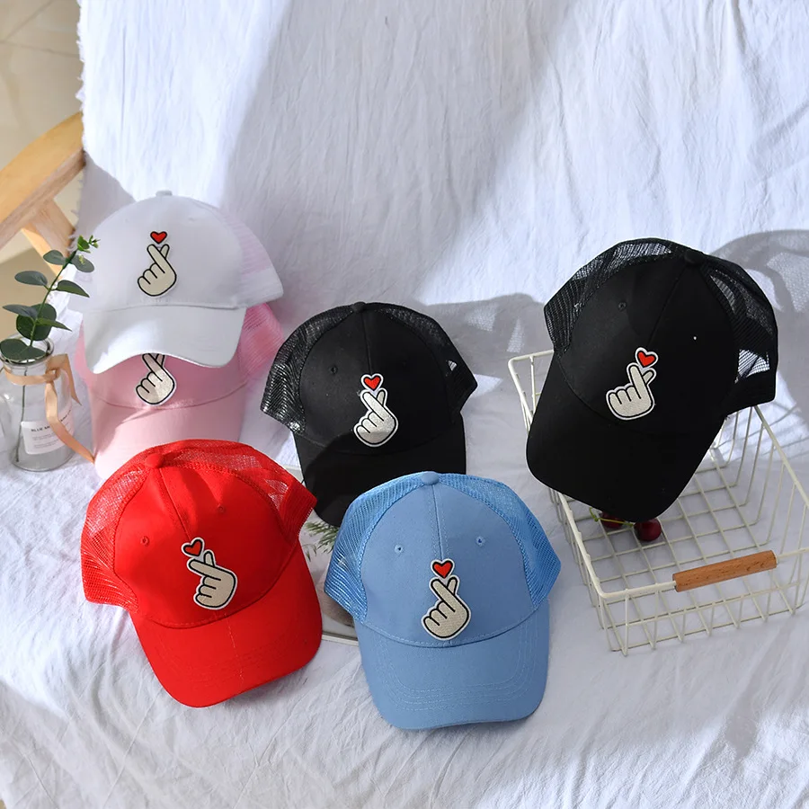 

MEN'S Hat Summer Sun-resistant Breathable College Style Sun Hat Mesh Baseball Cap Korean-style Fashion Brim Hat Children Outdoor