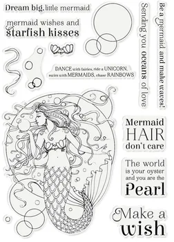 

Mermaid Clear Silicone Stamp / seal for DIY Scrapbooking / Album Decorative Clear Stamp Sheets A253
