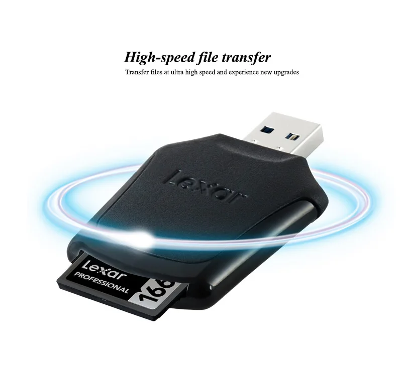 Lexar Профессиональный USB 3,0 SD UHS-II кард-ридер высокоскоростной SD кард-ридер для ПК компьютера