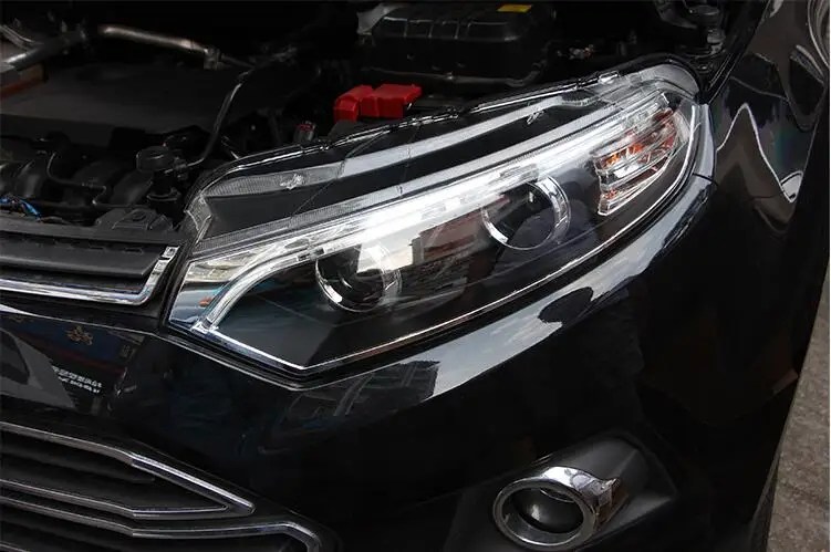 Автомобильный Стильный чехол для Ford EcoSport 2013- головной светильник s светодиодный головной светильник DRL светодиодный объектив фары HID Xenon светильник поворота ходовой светильник