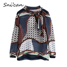 Aliexpress - Snican causal plus size bow tie blouse za blusas mujer de moda 2020 verano long sleeve vintage autumn spring ladies tops shirts