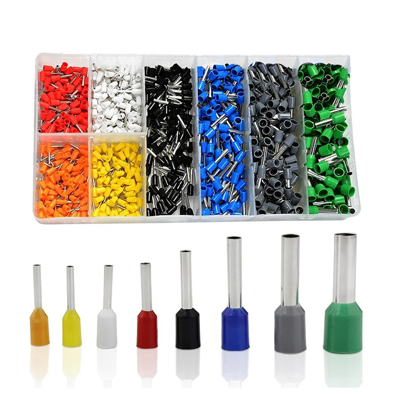 

Hot XD-800 PCS Ferrules kit, Wire Ferrules Crimp Connector, Insulated Cord Pin End Terminal AWG 22-10 Kit ,Great Assortment Ferr