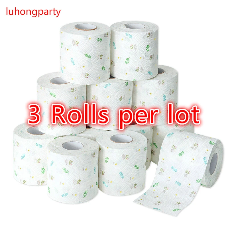 3rolls 15m Roll Flower Plant Design Paper Napkin Toilet Tissues Roll Novelty Toilet Tissue Wholesale Tissue Roll Tissue Packstissue Paper Napkin Aliexpress