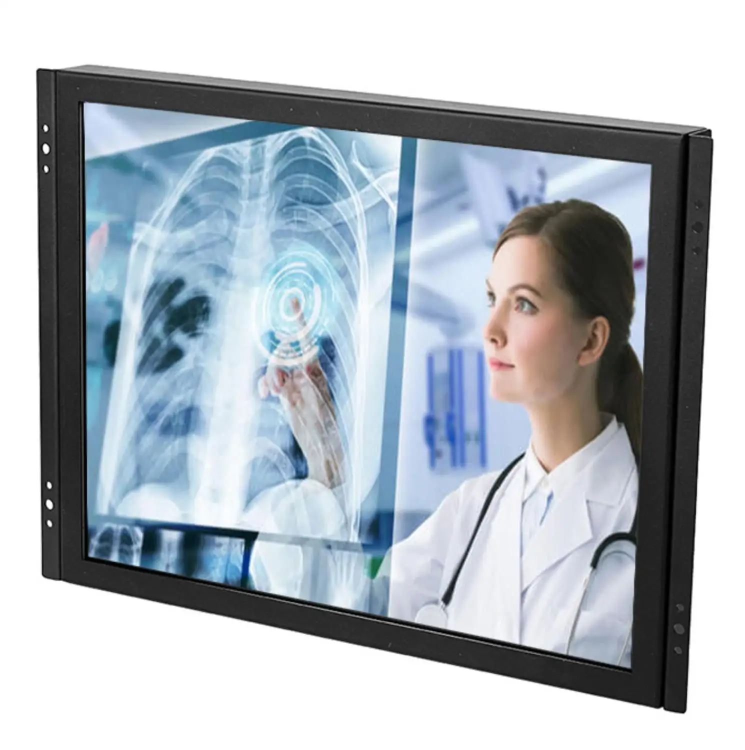 Metal case 8 inch Small LCD Video Monitor with VGA AV RCA Video Input