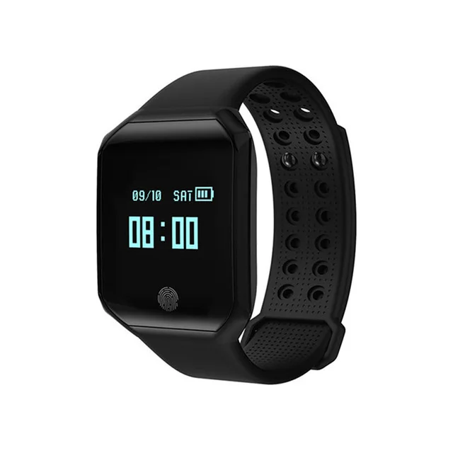 Черный Z66 Спорт Smartband кровяное давление часы пульс фитнес-трекер для измерения сердечного ритма умный Браслет IP67 Водонепроницаемый для IOS Android - Цвет: Черный