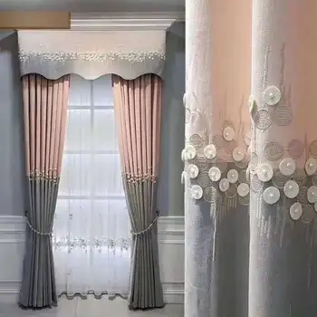 

valance: width 7 meter, , tulle: width 10 meter, height 2.5 meter, 2 pieces.curtain:width 3 meter, height 2.5 meter, 2 pieces.