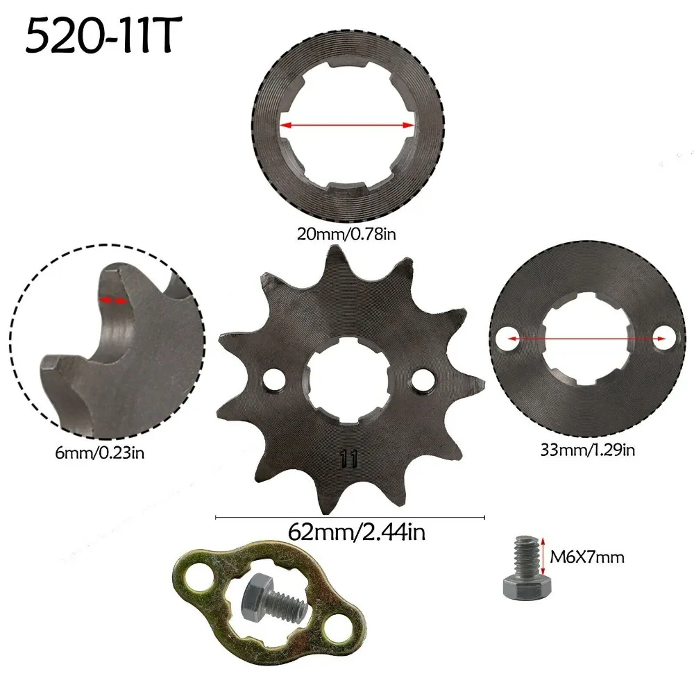 520 20mm 11T 13T 15T 16T Tooth Chain Front Engine Sprocket Cog For 25cc-250cc ATV Quad Dirt Pit bike Buggy motorcycle part (6)