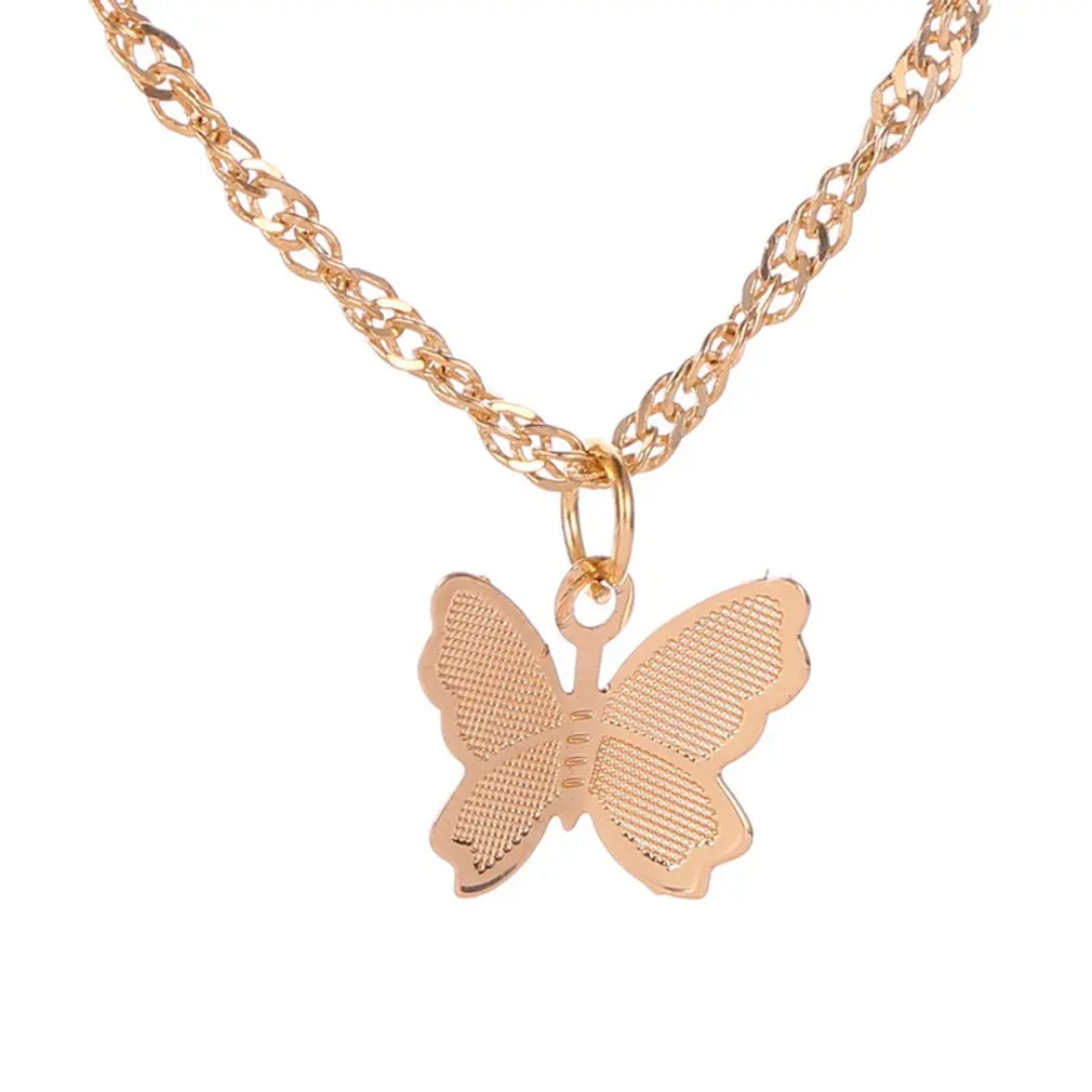 

Simple Alloy Butterfly Necklace Delicate Butterfly Clavicle Chain Simple Personality Simple Alloy Lady Necklace