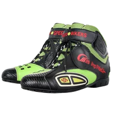 Мужские ботинки в байкерском стиле; противоскользящие дышащие Светоотражающие ботинки для езды на мотоцикле; обувь для мотокросса по бездорожью; A016