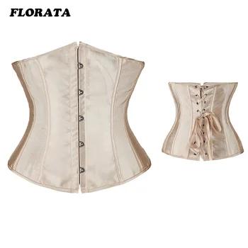 

Women Sexy Corset Underbust Satin Waist Corsets Solid Colors Corset Top Bustier Corselet Plus Size S-6XL for Abdomen