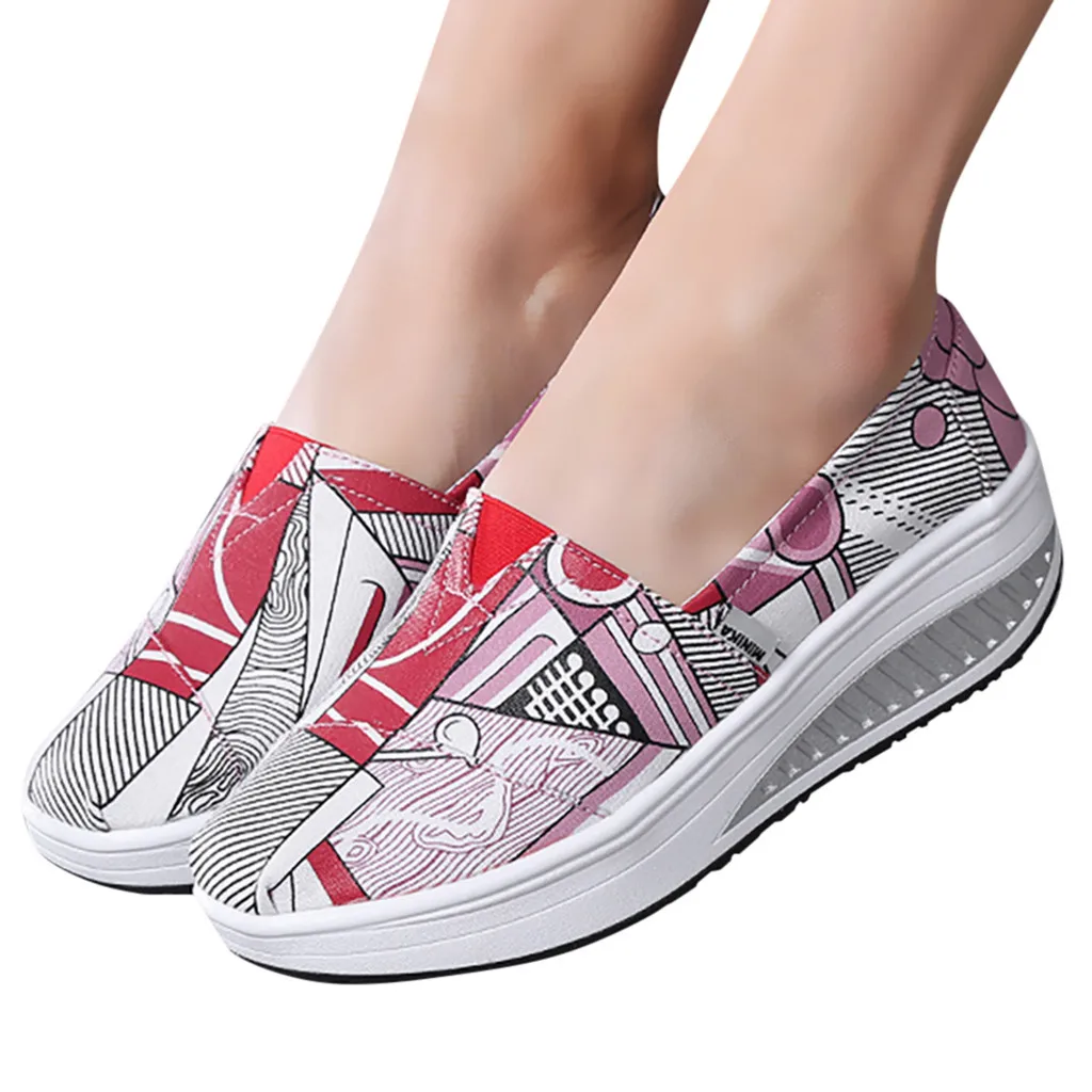 

SAGACE Print Casual Lightweigh Breathable Sneakers Increased Shoes For Women Ladies Sport Sneakers Women Shoes Spring Autumn