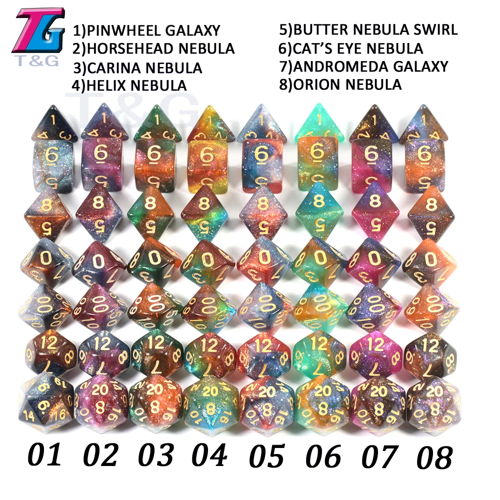 56 шт./кор. Звездное под блеск Вселенной Galaxy DND DnD ролевой игрой цифровой подарок на