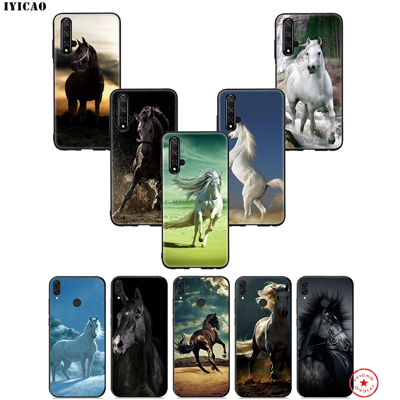 IYICAO Конь Арт мягкий чехол для huawei Honor 20 10 9X9 8C 8X8 7X 7C 7A 6A Nova 5i 4 3i 2 2i Lite рro вид