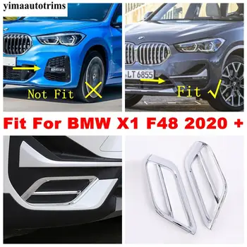

ABS Chrome Exterior Refit Kit For BMW X1 F48 2020 Front Bumper Fog Lights Lamps Frame Cover Trim Decoration Accessories