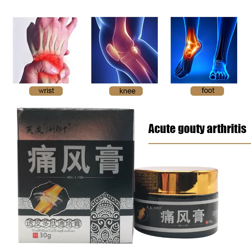 

30g Herbal Medicine Gout Cream Treatment Gout Cause Neck Waist Shoulder Leg Joint Bone Pain Relief Sore Health Care Plasters