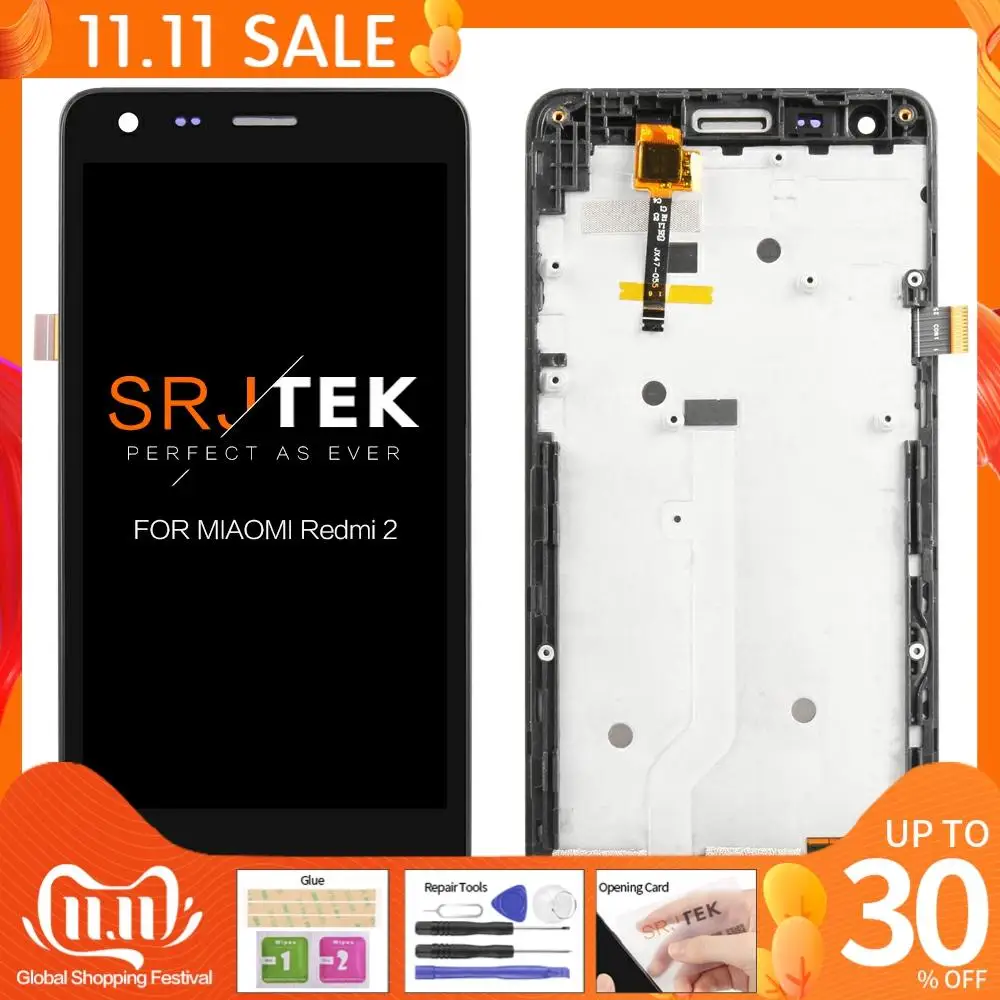 100% протестированная AAA 4 7 &quot1280x720 для XIAOMI Redmi 2 ЖК-стеклянная панель ЖК-дисплей