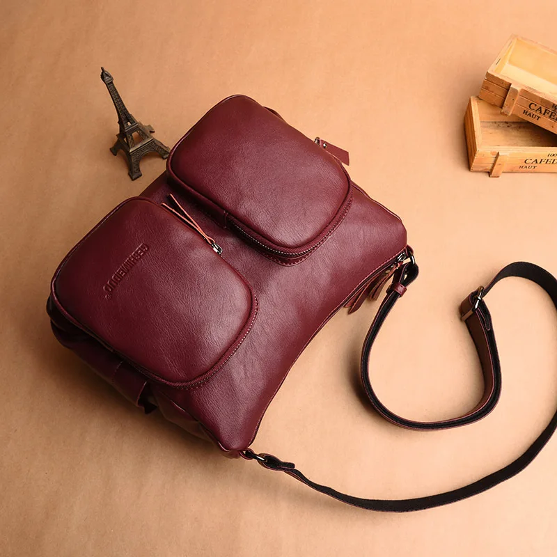 

2019 Spring Summer Middle-aged Mom Shoulder Bag Shoulder Bag Soft Leather WOMEN'S Bag Versatile Travel Shopping Bag