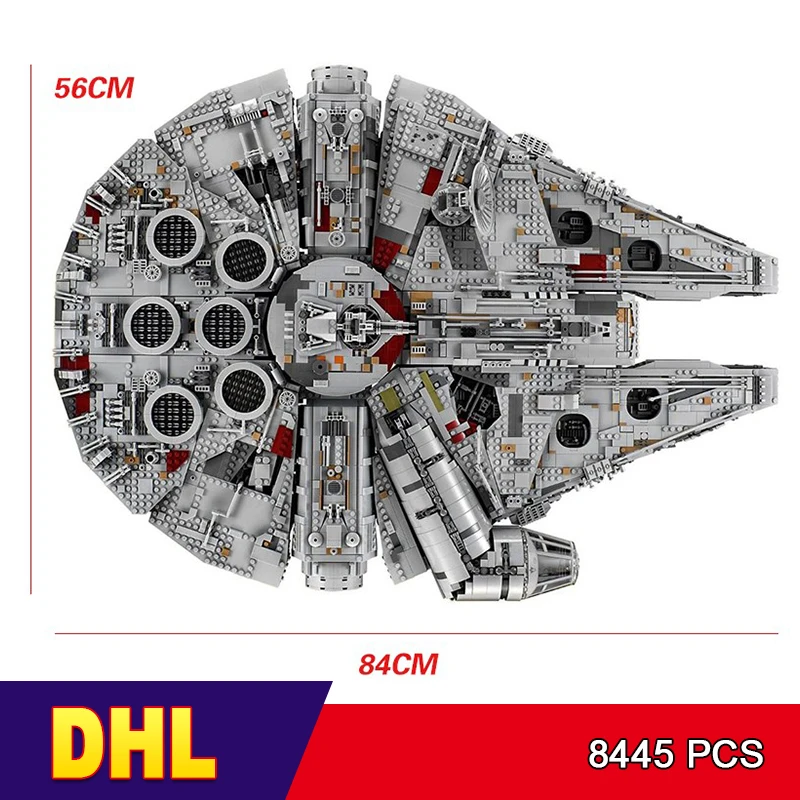 

DHL 05132 New Millennium Falcon 8445pcs Compatible 75192 Star Plan Series Ultimate Collectors Model Building Bricks Toys