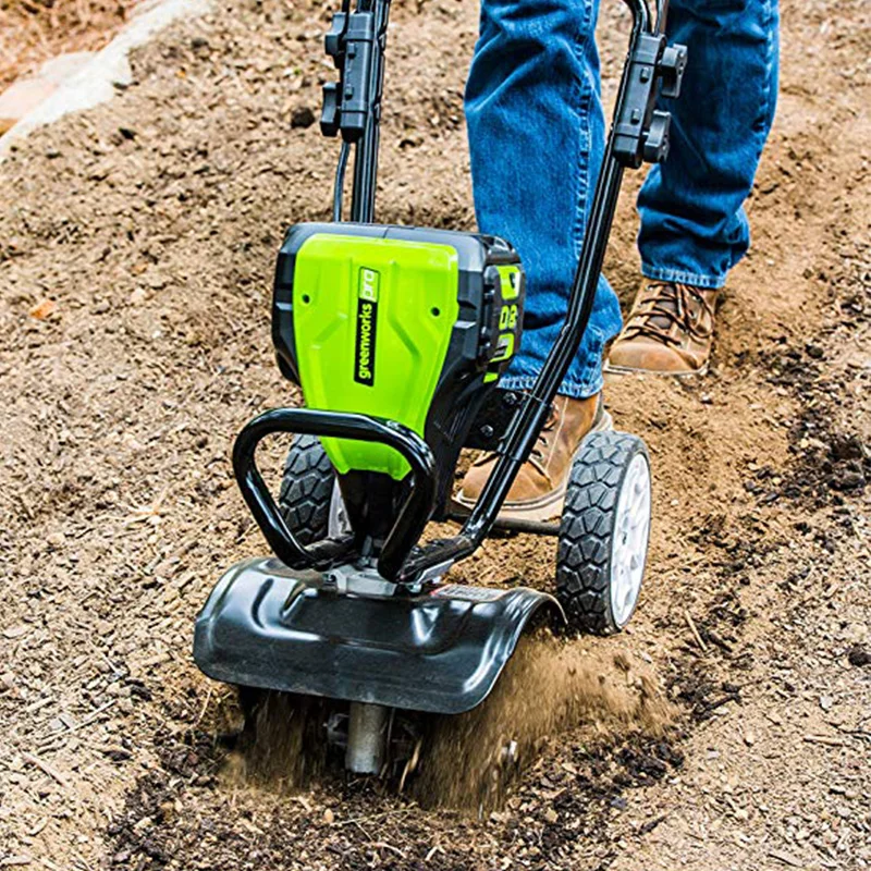 GREENWORKS 82 в 10 "ручной толчок мощности культиватор/культиватор роторный Кроппер