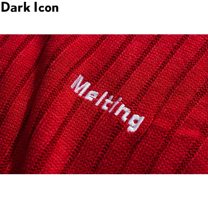 Темный значок с v-образным вырезом, цветные контрастные уличные свитера для мужчин и женщин, большой свитер в стиле хип-хоп, уличная одежда, свитер для мужчин