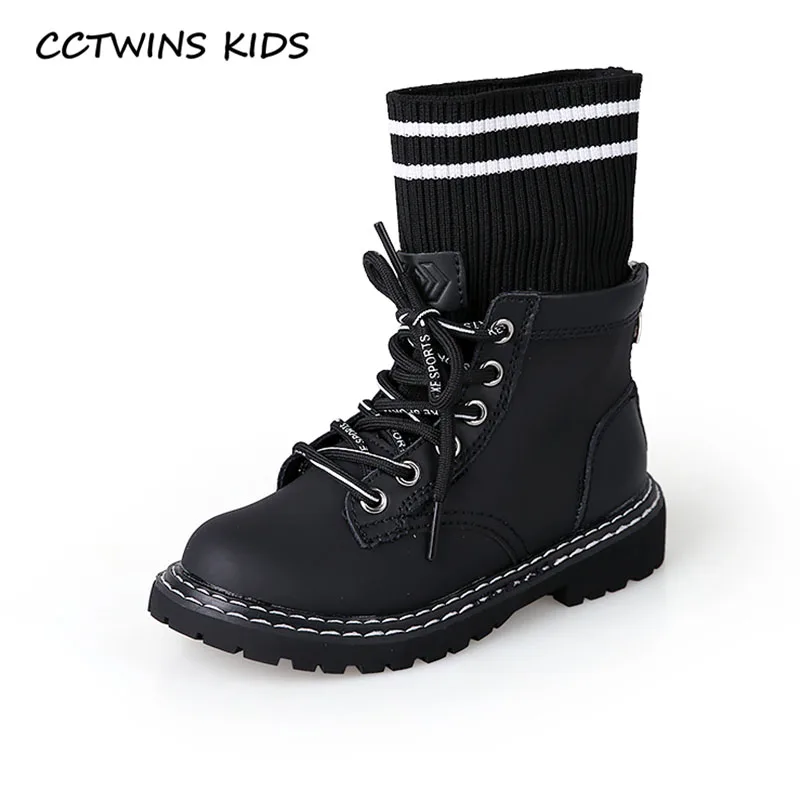 CCTWINS/детская обувь; коллекция года; сезон осень; детская обувь из натуральной кожи; модные ботинки до середины икры для мальчиков; Черные Ботинки martin для девочек; MB123