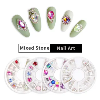 

Astrobox 12 Grids Nail Art Decoration Rhinestone Crystal Хрусталь горный хрусталь Stone For DIY Craft 3D Nail Art Flash 네일 아트
